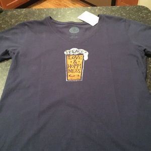 NWT Womens “Peace Love & Hoppiness” Crusher Tee